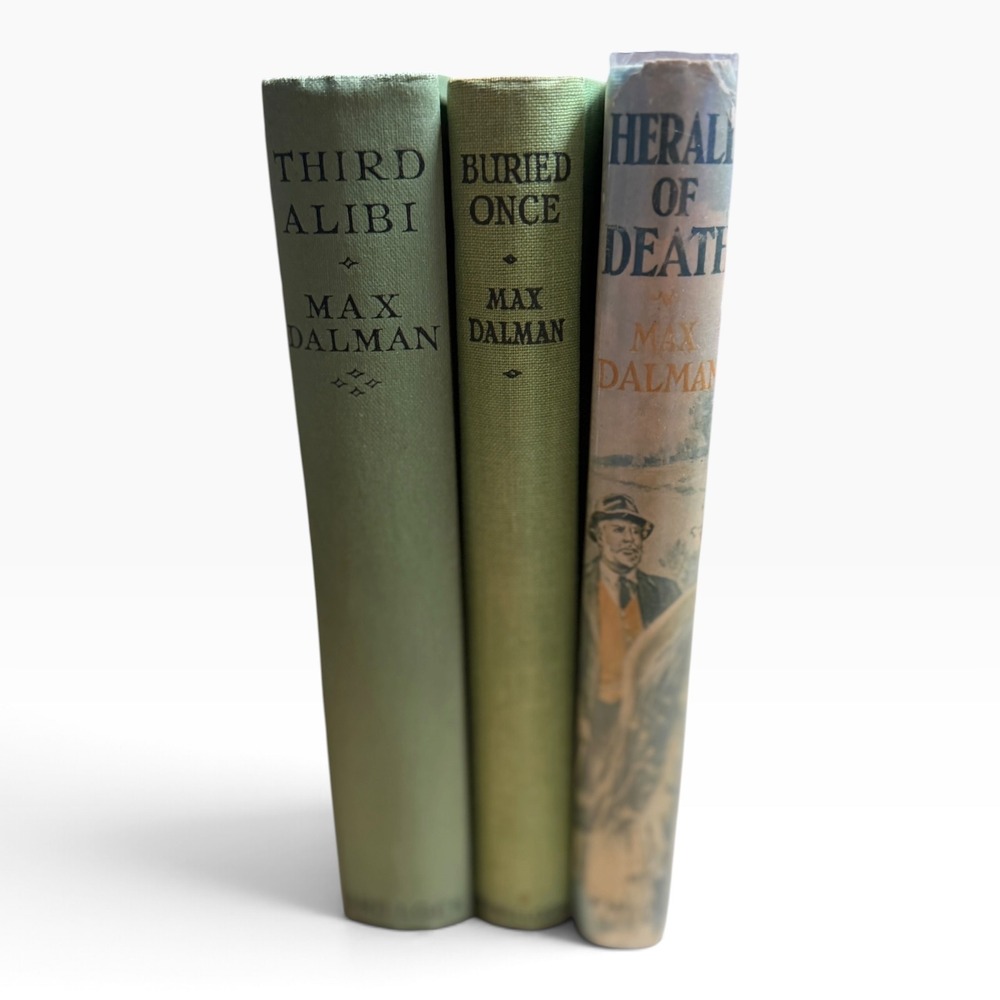 Max Dalman Mystery Books Set Herald of Death Buried Once Third Alibi 1940s Ward